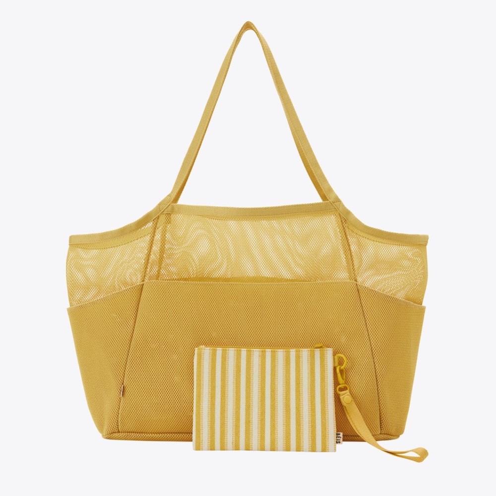Beis Mesh Beach Tote in Honey (Limited Edition from Summer 2024 collection)